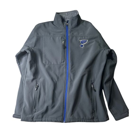 NHL St. Louis Blues Gray Jacket Water & wind proof Size Large - Picture 1 of 8